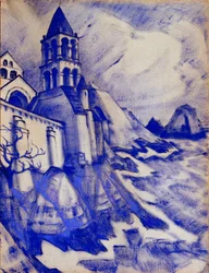 Vorbereitendes Dekor für das Stück "Die Prinzessin Maleine" von Maurice Maeterlinck, 1913