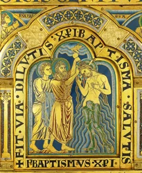 Taufe Christi, vom Verduner Altar