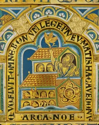 Noahs Arche und die Ankunft der Taube, Verduner Altar