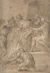 Die Kumanische Sibylle vor Tarquinius dem Stolzen, 16. Jahrhundert
