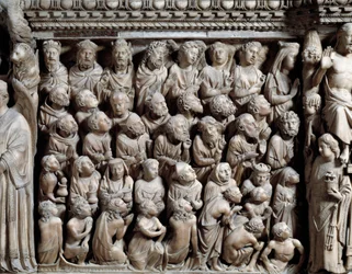 Jüngstes Gericht, die Auserwählten (Detail)