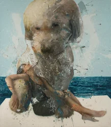 Frau mit Hund und Meer, 2019