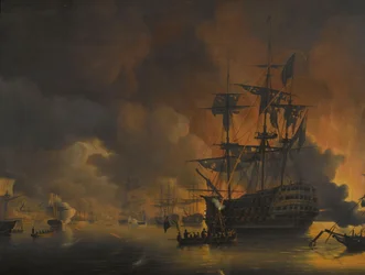 Das Feuer an den Kais von Algier