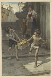Straßenszene in einer italienischen Stadt