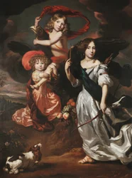 Porträt von drei Kindern als Ceres, Ganymed und Diana