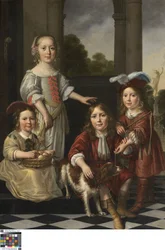 Porträt von vier Kindern