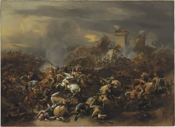 Alexander der Große kämpft gegen Porus von Indien