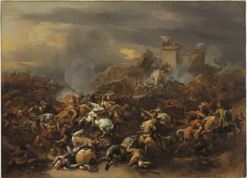 Die Schlacht zwischen Alexander und Porus
