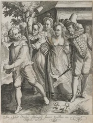 Der verlorene Sohn wird aus einer Taverne vertrieben, Platte 4 aus Die Geschichte des verlorenen Sohnes