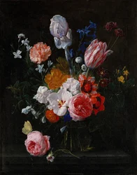 Ein Blumenstrauß in einer Kristallvase, 1662
