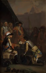 Magnus Stenbock übergibt die Festung Tönningen an Frederik IV im Jahr 1714