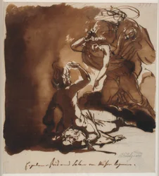 Der Erzengel Michael kämpft mit Satan um den Leichnam von Moses