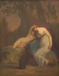 Die griechische Dichterin Sappho und das Mädchen aus Mytilene