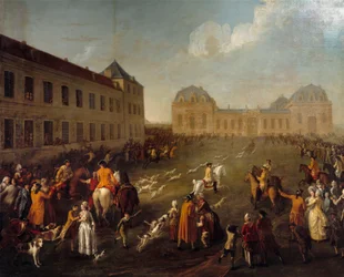 Hallali des Hirsches in den Großen Ställen von Chantilly (13. September 1776)