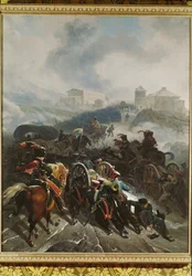 Die französische Armee überquert die Sierra Guadarrama im Dezember 1808