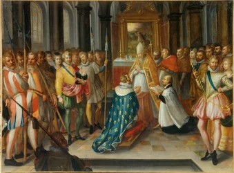 Die Abkehr von Heinrich IV., König von Frankreich, in Saint Denis am 25. Juli