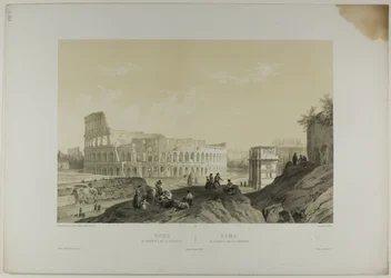 Rom: Das Kolosseum und der Konstantinsbogen, Tafel 38 aus Italie Monumentale et Pittoresque