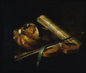 Stillleben mit Musikinstrumenten, 1756