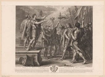 Das Zeichen des Kreuzes erscheint am Himmel vor Kaiser Konstantin