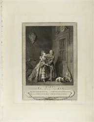 Unerwarteter Anruf, aus Monument du Costume Physique et Moral de la fin du Dix-huitième siècle