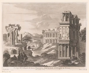 Ansicht der Ruine des Settizonio