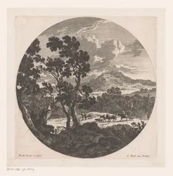 Landschaft mit Hirten und Herde