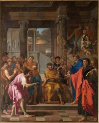 Der heilige Paulus blendet den falschen Propheten Bar-Jesus und bekehrt den Prokonsul Sergius