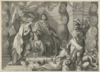 Werbeabdruck von Aegidius Le Maistre (1663), oberer Teil
