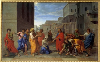 Christus und die Ehebrecherin, Gemälde von Nicolas Poussin