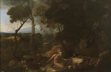 Landschaft mit dem heiligen Paulus dem Einsiedler, 1638