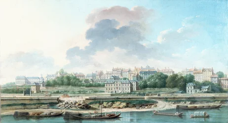 Le Quai et le Village de Passy, vue de la rive gauche, 1757