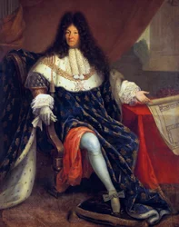 Ludwig XIV. (1638-1715) französischer König, zeigt das königliche Haus von Saint Cyr