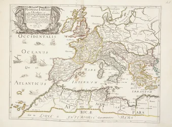 Karte des Römischen Reiches, ca. 1675-76