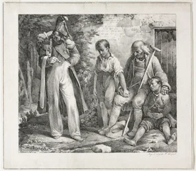 Betteln um Almosen, 1819