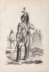 Militärische Kostüme: Grenadier der Königlichen Garde, 1814-18