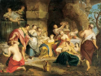 Telemach auf der Insel der Kalypso