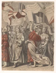 Triumphzug Christi mit Figuren aus dem Alten und Neuen Testament (dritter Teil)