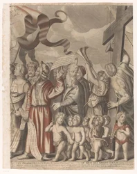 Triumphzug Christi mit Figuren aus dem Alten und Neuen Testament (vierter Teil)