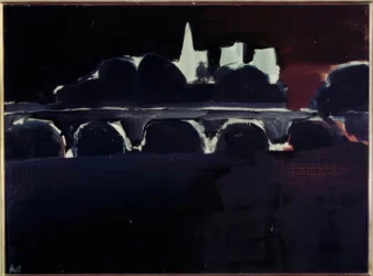 Ansicht von Paris bei Nacht