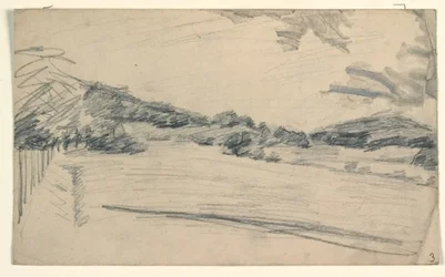 Landschaft mit einer Allee