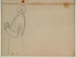 Studie eines stehenden Apostels nach links gewandt, Halbfigur. Zur Himmelfahrt