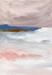 Erröteter Horizont Seelandschaft