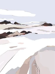 Minimalistische Winterberge