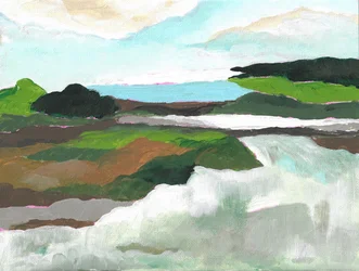 Lebendige Flusslandschaft