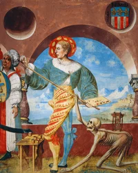Der Tod zieht den Pinsel vom Maler (Detail)