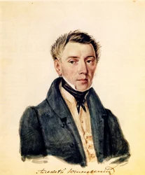 Porträt des Dekabristen Alexander Yushnevsky 1786-1844, 1839