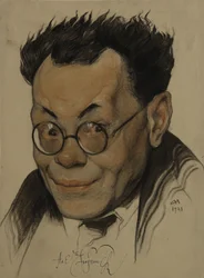 Porträt des Autors Alexei M. Remisow 1877-1957, 1923