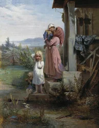 Morgen in einem Dorf, 1880er Jahre
