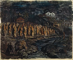 Große Garben auf einem Pfahl