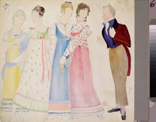 Kostümentwürfe für die Oper Eugen Onegin von P. Tschaikowski
